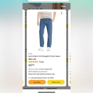 Levi 514 Straight Cut